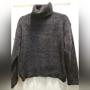 Sasa Italian Fashion Knit Womens Turtleneck Black Sweater Large